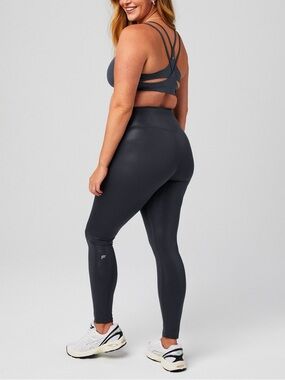Fabletics High-Waist Shimmer Leggings, midnight shine, large